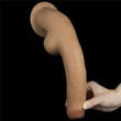 Realisztikus kétrétegű szilikon herés dildó markolattal 16 cm  - 11'' Handle Cock
