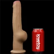 Realisztikus kétrétegű szilikon herés dildó markolattal 16 cm  - 11'' Handle Cock