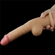 Realisztikus kétrétegű szilikon herés dildó markolattal 15 cm - 9.5'' Handle Cock