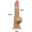Realisztikus kétrétegű szilikon herés dildó markolattal 15 cm - 9.5'' Handle Cock