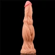 Két rétegű, eres dildó 24 cm