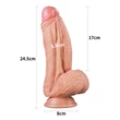 Műpénisz erekkel 10 dual layer silicone cock 25 cm-es dildó
