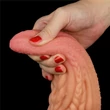 Nagy nonfiguratív nyelv dildó 10 dual layered platinum silicone tongue 25 cm