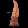 Nagy nonfiguratív nyelv dildó 10 dual layered platinum silicone tongue 25 cm