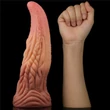 Nagy nonfiguratív nyelv dildó 10 dual layered platinum silicone tongue 25 cm