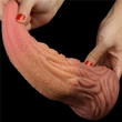 Nagy nonfiguratív nyelv dildó 10 dual layered platinum silicone tongue 25 cm