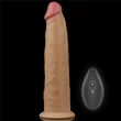 Forgó valósághű vibrátor 9'' dual layered platinum silicone rotator 23 cm