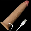 Forgó valósághű vibrátor 9'' dual layered platinum silicone rotator 23 cm