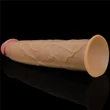 Forgó valósághű vibrátor 9'' dual layered platinum silicone rotator 23 cm