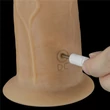 Forgófejes valósághű letapaszható vibrátor 8'' dual layered platinum silicone rotator 20 cm