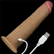 Forgófejes valósághű letapaszható vibrátor 8'' dual layered platinum silicone rotator 20 cm