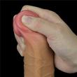 Forgó valósághű vibrátor 8'' dual layered platinum silicone rotator 20 cm