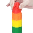 Szivárvány műpénisz 8'' prider dildo 20 cm