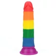 Szivárvány műpénisz 7'' prider dildo 18 cm