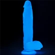Világító tapadókorogos dildó 10" Lumino Play 25,5 cm