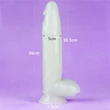 Világító tapadókorogos dildó 10" Lumino Play 25,5 cm