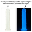 Világító tapadókorogos dildó 20cm - 8" Lumino Play dildo