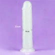Világító tapadókorogos dildó 20cm - 8" Lumino Play dildo