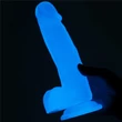 Világító tapadókorogos dildó 19 cm - 7.5'' Lumino Play Dildo