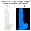 Világító tapadókorogos dildó 19 cm - 7.5'' Lumino Play Dildo