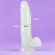 Világító tapadókorogos dildó 19 cm - 7.5'' Lumino Play Dildo