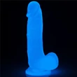 Világító tapadókorogos dildó 19 cm - 7.5'' Lumino Play Dildo
