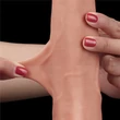 Tapadótalpas dildó  8.5 sliding skin dual layer dong whole testicle 22 cm