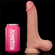 Tapadótalpas dildó  8.5 sliding skin dual layer dong whole testicle 22 cm