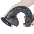 Ejakuláló fekete herés dildó 27,5 cm - 11'' Squirting Dildo