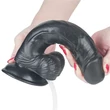Spriccelő dildó 9 squirt extreme black 23 cm