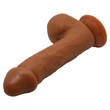 Tapadótalpas herés dildó Beautiful johnson 9,2 brown 22 cm