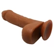 Tapadótalpas herés dildó Beautiful johnson 9,2 brown 22 cm