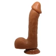 Tapadótalpas herés dildó Beautiful johnson 9,2 brown 22 cm