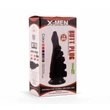 Análtágító 17 cm - X-men butt plug black