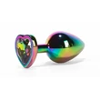 X-men köves fém análplug nagy - secret shine metal butt plug rainbowheart l