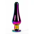 Fém análplug közepes - X Men secret shine metal butt plug rainbow m