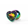 X-men köves fém análplug közepes - secret shine metal butt plug rainbowheart M