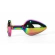 X-men köves fém análplug közepes - secret shine metal butt plug rainbowheart M