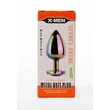 X-men köves fém análplug közepes - secret shine metal butt plug rainbowheart M