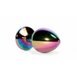 Köves fém análplug közepes - X-men secret shine metal butt plug rainbow m