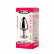 Köves fém análplug kicsi - X-men secret shine metal butt plug red s