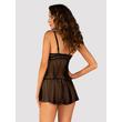 Marrbel babydoll & thong black l/xl