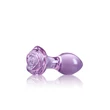 Üveg Anál butt plug Crystal rose - lila