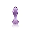 Üveg Anál butt plug Crystal rose - lila