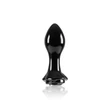 Popsidugó Crystal rose plug - fekete