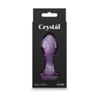 Crystal gem üveg análplug - lila