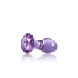 Crystal gem üveg análplug - lila