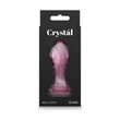 Üveg anális dugó Crystal gem - rózsaszín