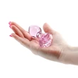 Üveg anális dugó Crystal gem - rózsaszín