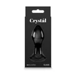 Üveg anális dugó Crystal gem butt plug - fekete